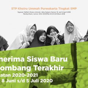 Penerimaan Siswa Baru 2020/2021 Gelombang Terakhir Tingkat SMP